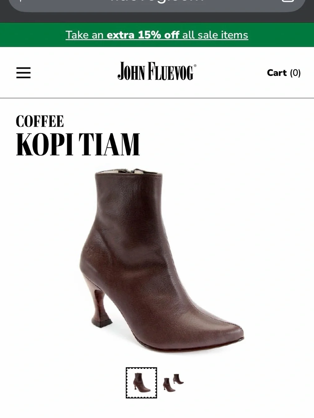 John Fluevog Dark Brown Pointed Toe Leather Ankle Boots